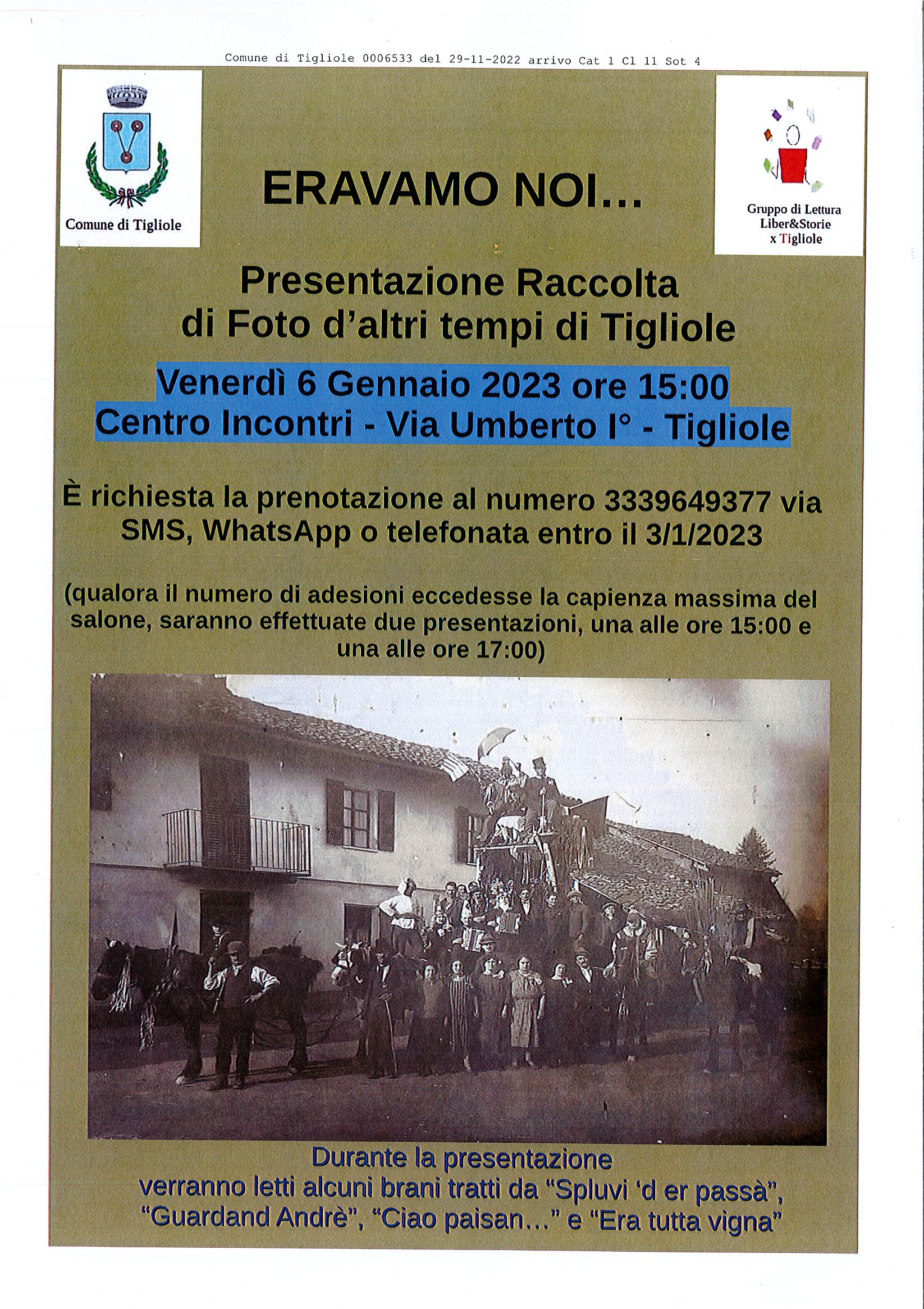 Eravamo noi.....Presentazione di foto di altri tempi di Tigliole