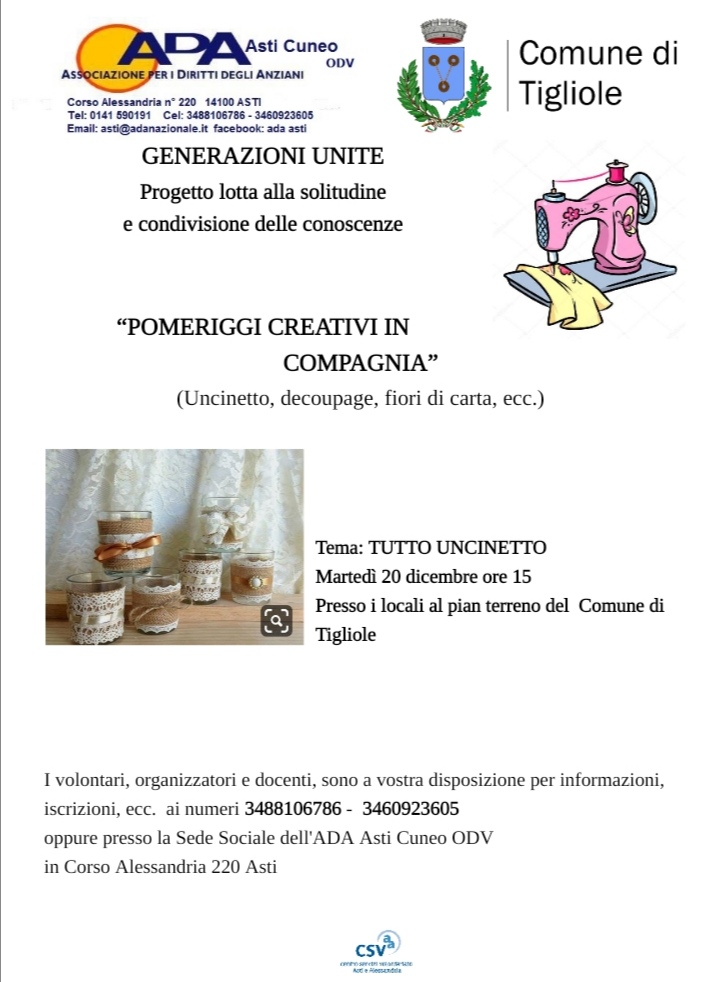 Pomeriggi creativi in compagnia - Tutto uncinetto