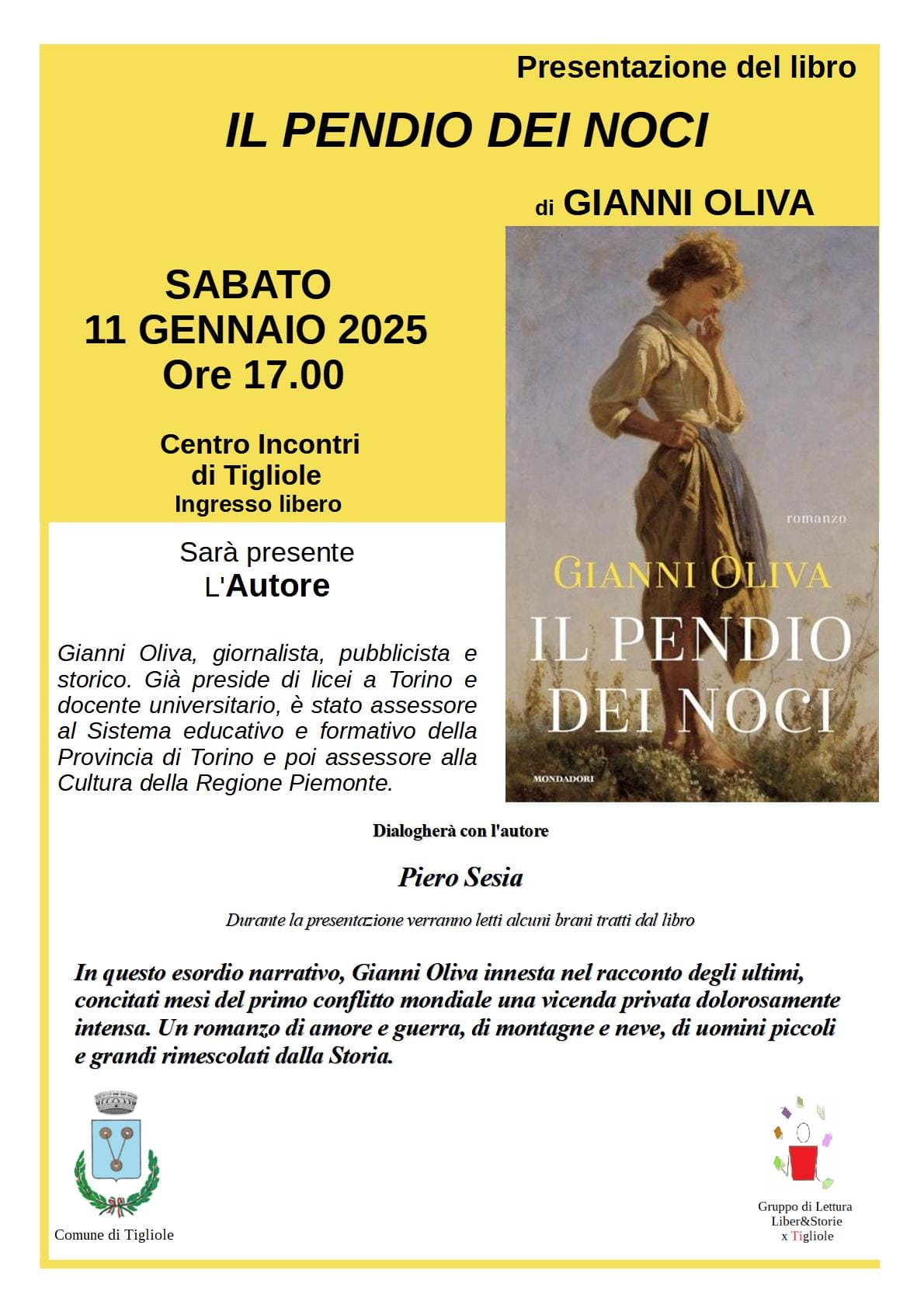 Presentazione libro: "IL PENDIO DEI NOCI"