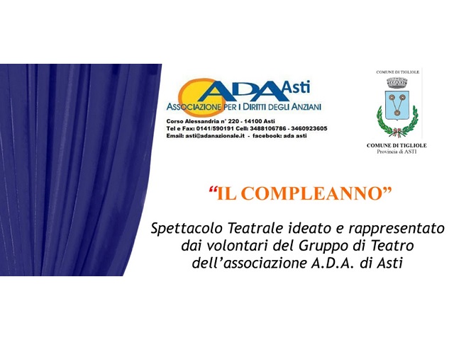 Tigliole | Spettacolo teatrale "Il compleanno" dell'A.D.A. di Asti