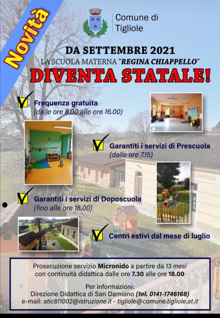 La scuola materna diventa statale